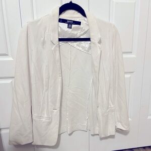 White Cotton Blazer